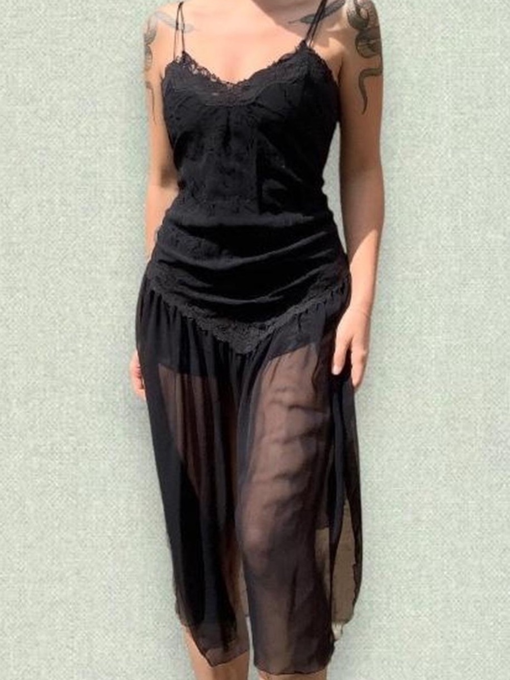 Vintage 90s Black Slip